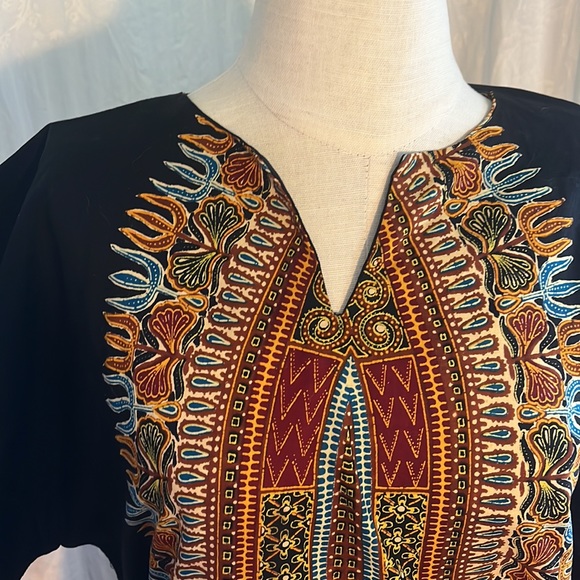 vintage 80s angel sleeve Hatari caftan dashiki - Picture 3 of 6